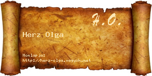 Herz Olga névjegykártya